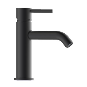 Смеситель для раковины Bossini Teo Z00701.073 на 1 отверстие с донным клапаном цвет черный матовый