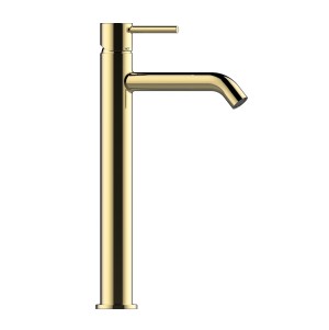 Смеситель для раковины Bossini Teo Z00703.021 высокий с донным клапаном цвет золото