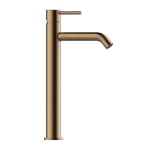 Смеситель для раковины Bossini Teo Z00703.022 высокий с донным клапаном цвет бронза брашированная матовая