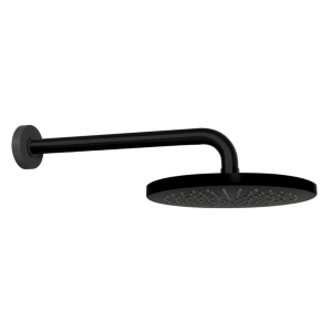 Верхний душ Bossini Elios H19412G.073 Ø250 настенный с кронштейном черный матовый