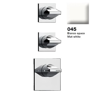 Смеситель термостат Bossini Apice Z035203.045 для ванны и душа встраиваемый внешняя часть на 2-3 потребителя цвет белый матовый