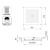 Верхний душ Bossini Dream Cube H38459.073 470x470 мм потолочный Easy Clean цвет черный матовый