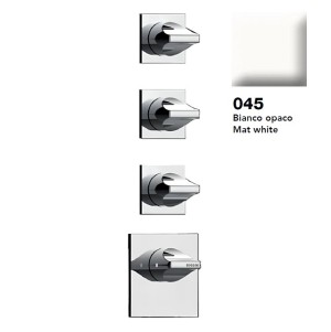 Смеситель термостат Bossini Apice Z035205.045 для ванны и душа встраиваемый внешняя часть на 3-6 потребителей цвет белый матовый