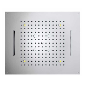 Верхний душ Bossini Dream/4 H38908.030 570х470 мм потолочный Easy Clean 4 режима: дождь, каскад, водопад, туман с хромотерапией цвет хром