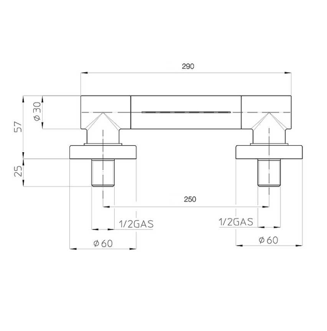 Верхний душ Bossini CASCATA WALL I00271F.030 настенный поворотный цвет хром