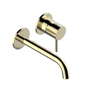 Смеситель для раковины Bossini Teo Z00730.021 настенный встраиваемый внешняя часть цвет золото