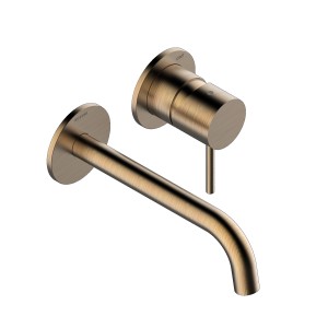 Смеситель для раковины Bossini Teo Z00730.022 настенный встраиваемый внешняя часть цвет бронза брашированная матовая