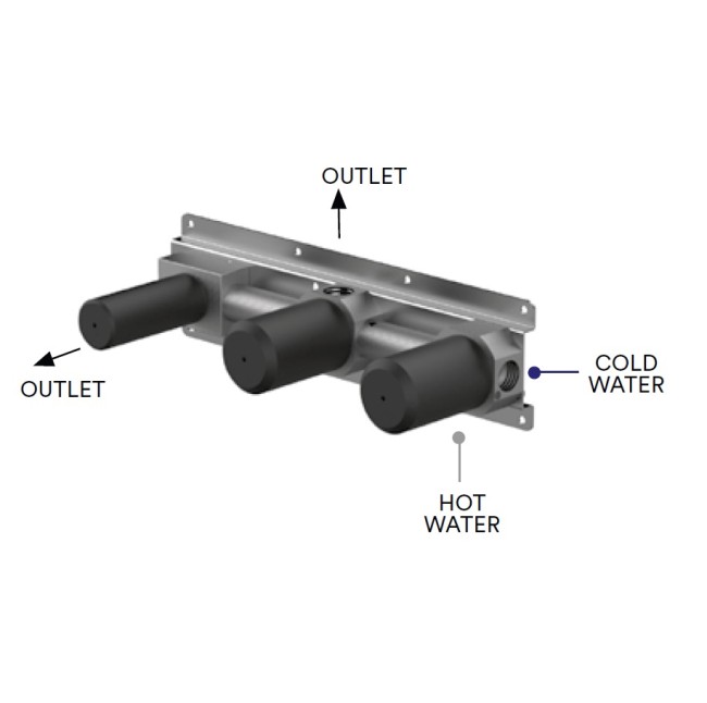 Встраиваемая часть Bossini Nobu INZ214 для смесителей для ванны и душа INZ227