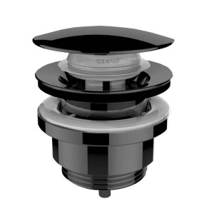 Донный клапан Bossini Teo Z000301.073 Click-Clack с переливом 1” ¼ цвет черный матовый