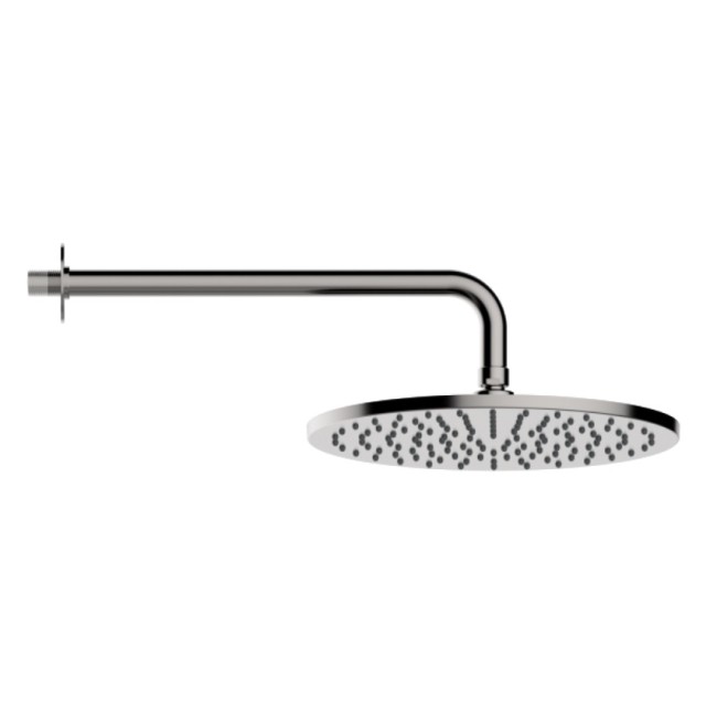 Верхний душ Bossini Nobu INH031.075 280x280 мм настенный с кронштейном Easy Clean цвет сталь нержавеющая
