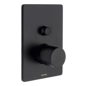 Смеситель Bossini Oki Z00006.073 для ванны и душа встраиваемый внешняя часть на 2 потребителя цвет черный матовый