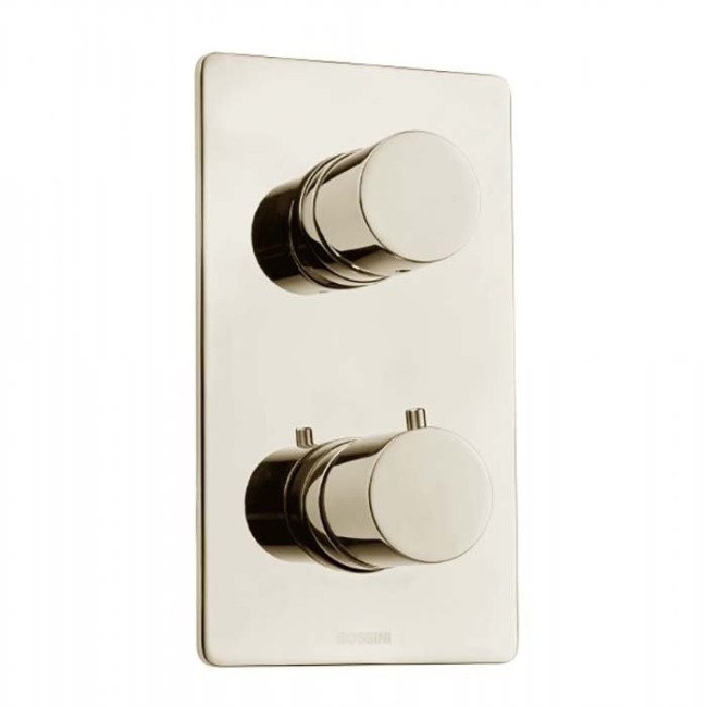 Смеситель термостат Bossini Oki Z00002.094 для ванны и душа встраиваемый внешняя часть на 2-5 потребителей цвет никель шлифованный