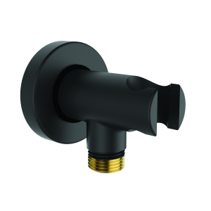 Подключение душевого шланга BOSSINI C12000.073 с держателем ручного душа цвет черный матовый