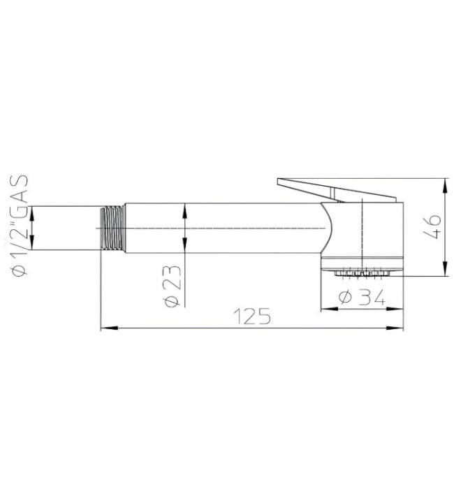Гигиеническая лейка Bossini Paloma Gom B00457.030 Easy Clean цвет хром