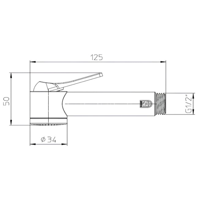 Гигиеническая лейка Bossini Apice B00920.030 цвет хром