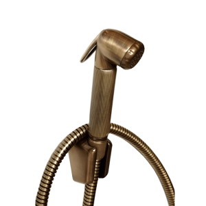 Гигиенический набор Bossini Nikita C04045.022 Easy Clean лейка, шланг (125 см), держатель цвет бронза брашированная матовая