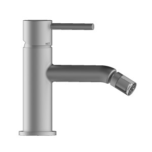 Смеситель для биде Bossini Teo Z00702.094 однорычажный с донным клапаном никель шлифованный