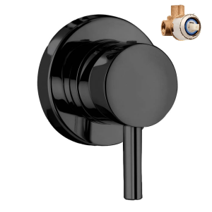 Смеситель Bossini Z10201473BOS001 для ванны и душа встраиваемый с внутренней частью на 1 потребителя цвет черный матовый