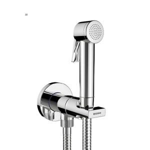 Гигиенический душ Bossini Paloma Flat E34001B.030 c однорычажным смесителем со встраиваемой частью цвет хром