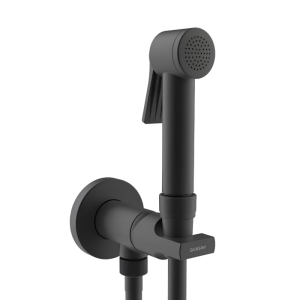 Гигиенический душ Bossini Paloma Apice E34002B.073 c однорычажным смесителем со встраиваемой частью цвет  чёрный матовый