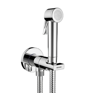 Гигиенический душ Bossini Paloma Flat E34003B.030 c однорычажным смесителем со встраиваемой частью цвет хром