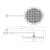 Верхний душ Bossini Apice H70430I.043 Ø280 мм настенный с кронштейном Easy Clean цвет золото сатинированное