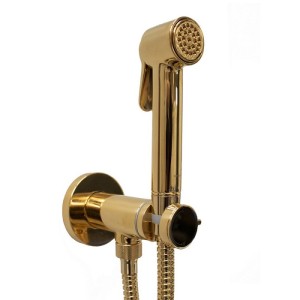 Гигиенический душ Bossini Paloma Brass E37005B.021 c прогрессивным смесителем со встраиваемой частью цвет золото