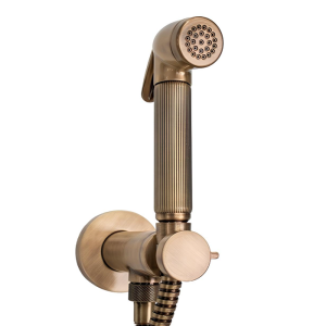 Гигиенический душ Bossini Nikita E37008B.022 c прогрессивным смесителем со встраиваемой частью цвет бронза брашированная матовая