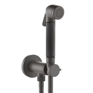 Гигиенический душ Bossini Nikita E37009B.073 c прогрессивным смесителем со встраиваемой частью цвет чёрный матовый